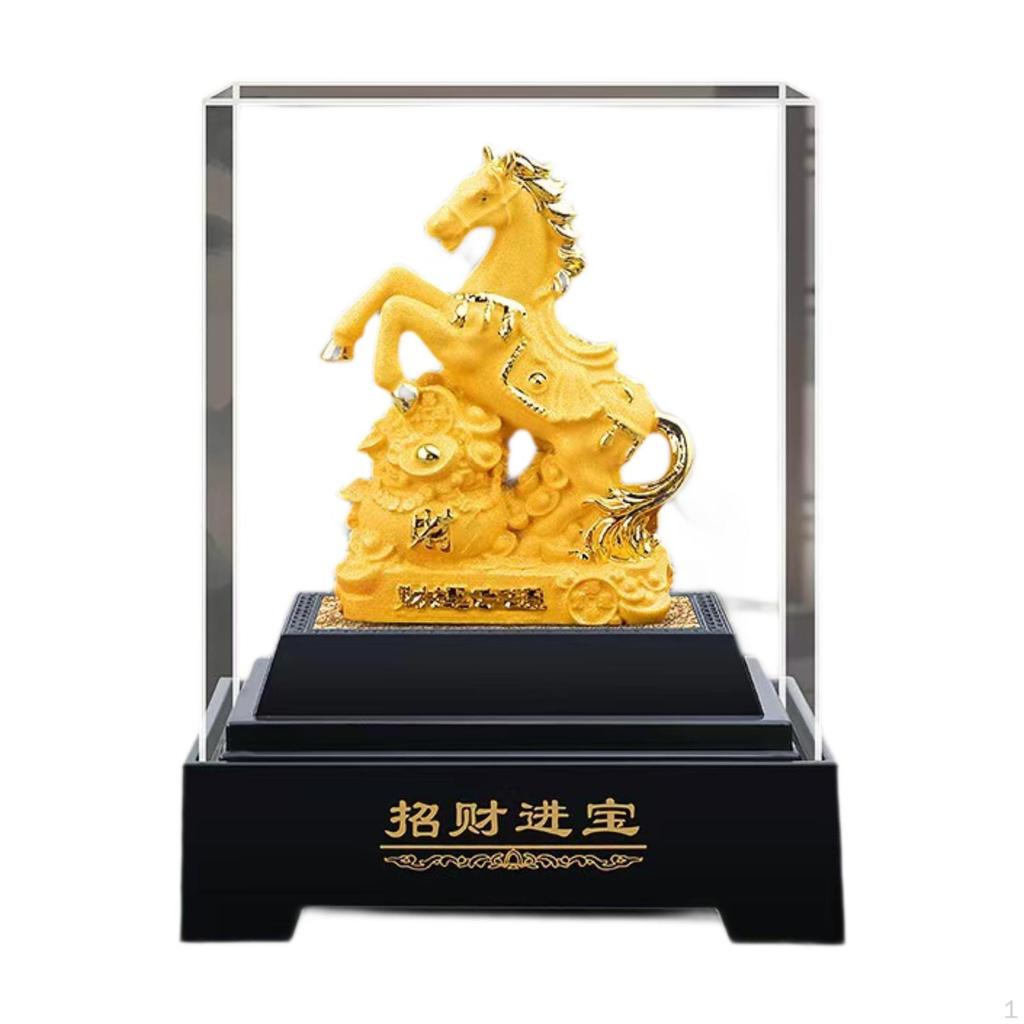 Feng Shui Horse Year Ornament Handmade Blessing Souvenir Statue for Office Restaurant