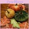 Lussuosi Cuscini Decorativi a Forma di Zucca in Velluto Blu per Eleganti Decorazioni di Halloween