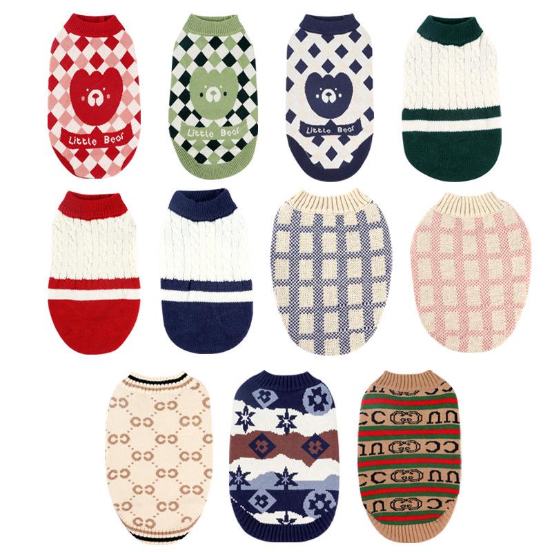 Caldo maglione invernale in maglia per animali domestici - Design a due zampe - Per cani e gatti di piccola taglia