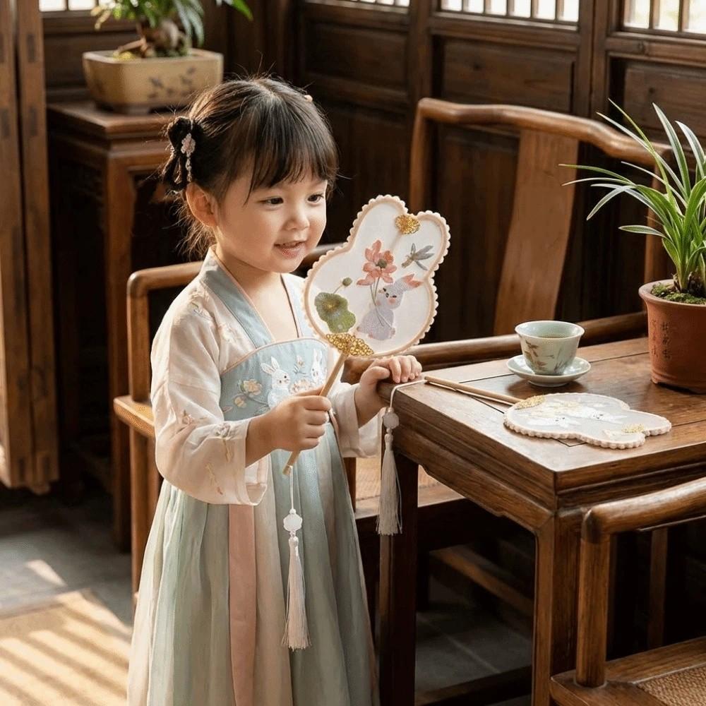 Handheld Ancient Style Fan Rabbit Shaped Dance Fan Decorative Fan Hanfu Fan  Stage Performance