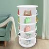 5-Tier Rotating Shoe Organizer 23.2x23.2x45.3in, White PVC Shoe Rack, Freestanding Shoe Storage | Holds 20 Pairs,55 lbs Capacity