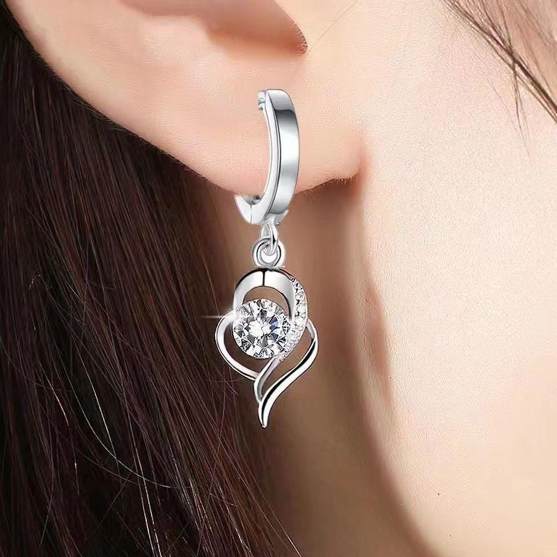 Zinc Alloy 925 Pendant Earrings You Are in My Heart Birthstone Jewelry for Women Birthday Anniversary Gift Fine Ladies