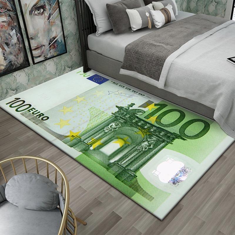 Creative Dollar Money Print Large Carpet Rug for Home Living Room Bedroom Doormat Decor Play Area Rug Carpet Non-slip Floor Mat