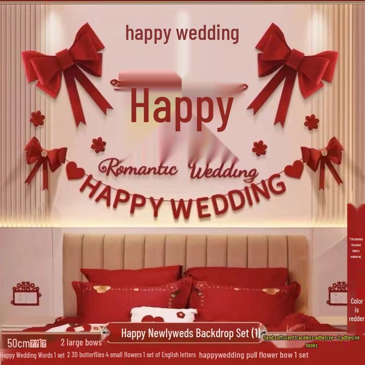 Wedding Room Decoration Set: Bridal Bedroom & Living Room Essentials