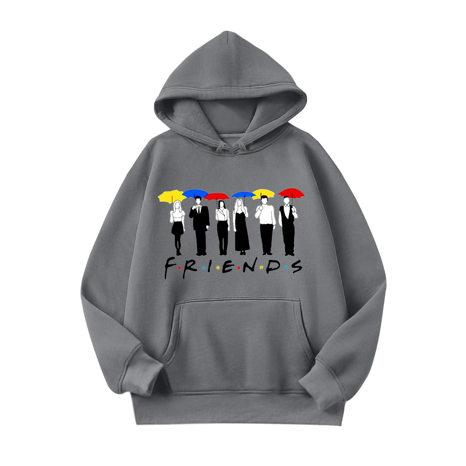 Fashion Casual Long Sleeved Letter Printing Loose Pullover With Rope Hoodie M 2080₽