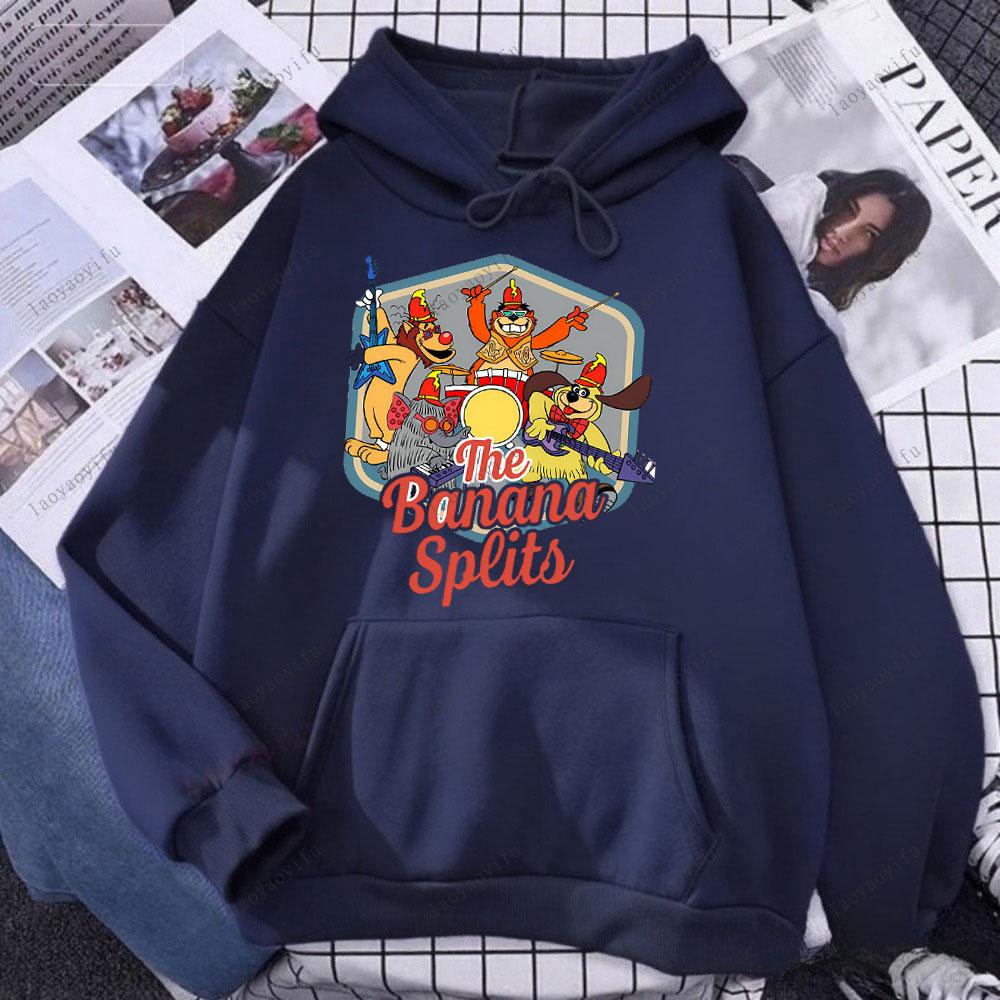 The Banana Splits TV Show Memorabilia Hoodie Unisex Retro Cartoon Classic Print Casual Daily Wear Long Sleeve Spring Sweatshirt