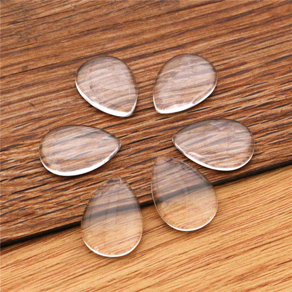 Drop Oval Clear Transparent Glass Cabochons for DIY Jewelry Making 10x14mm 13x18mm 18x25mm 20x30mm 25x35mm 30x40mm