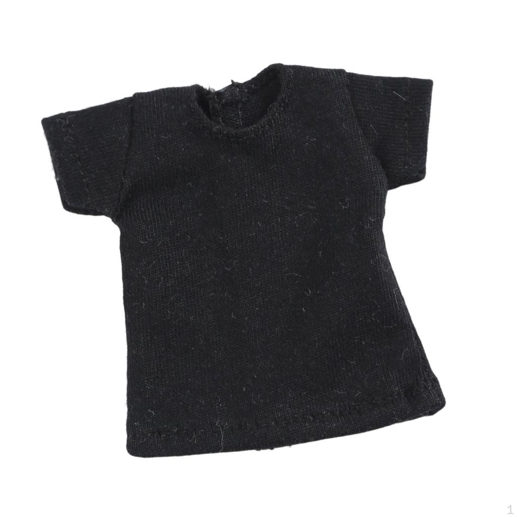 1/6 Female Action Figure Short T Shirt Crew Neck Accessories Durability Fashion, Professional,
