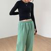 Women Casual Slim Fit Long Sleeve O-Neck T-shirts Tops Spring Fall Solid Color Tees with Thumb Holes Streetwear