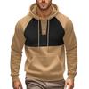25 Men's Spring and Autumn Light Ripe Casual Loose Hooded Button Jacket Men's Sweater
