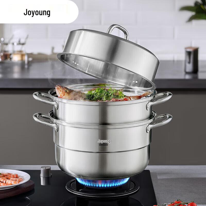 Joyoung 30cm 304 Stainless Steel Double-Layer Steamer Pot