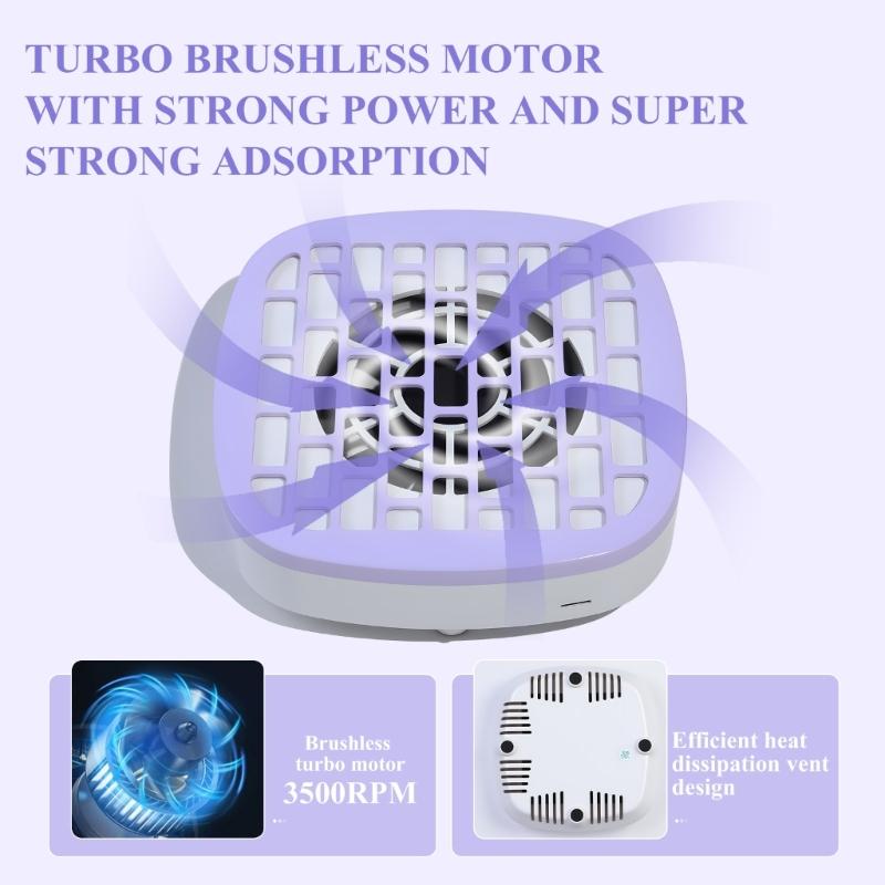 Portable Nail Dust Collector Quiet Operation ABS Material Easy Clean Detachable Dust Cup
