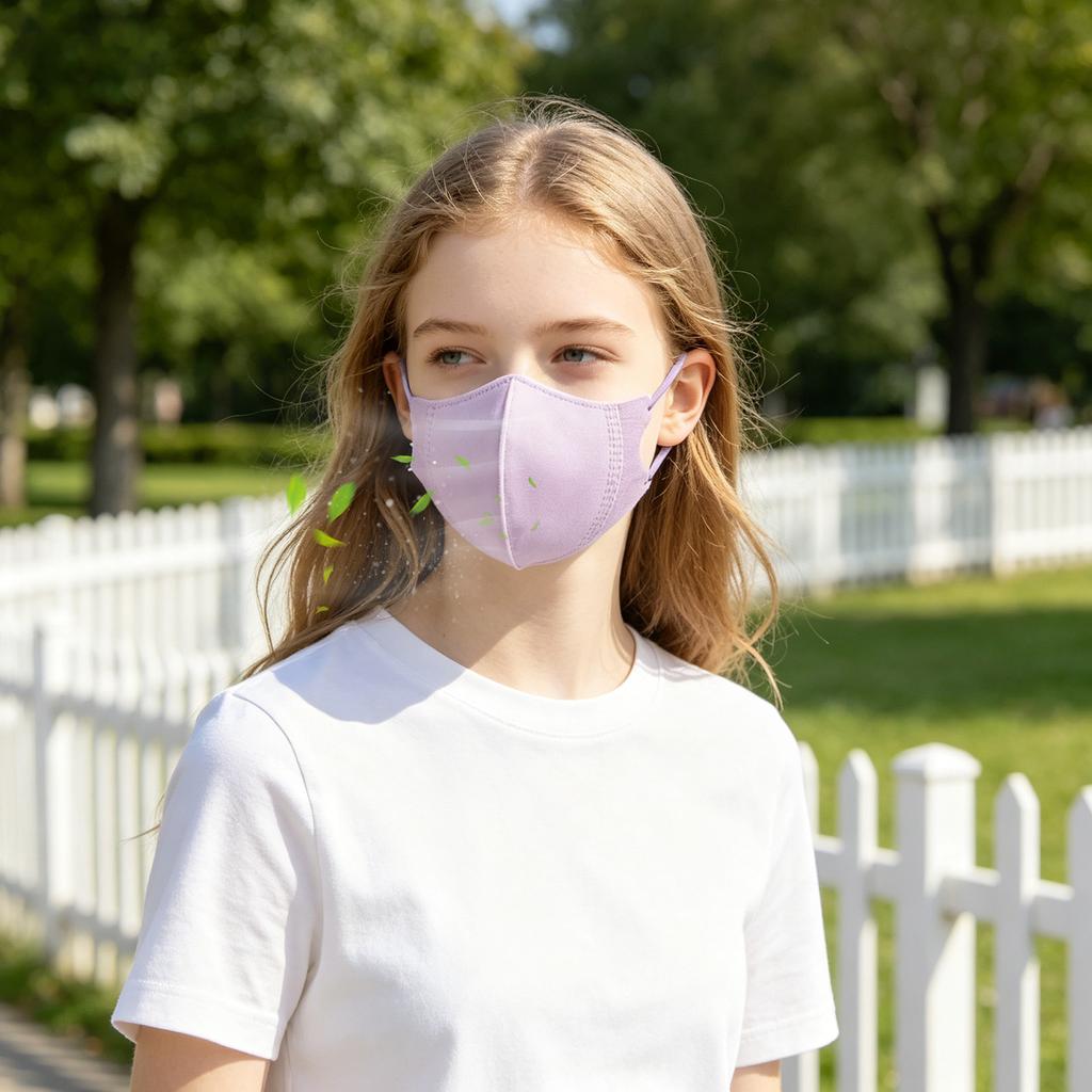 Children Protective Face Mask Summer Breathable Design Soft Fabric Comfortable Fit Adjustable Ear Loops Suitable for Daily Use and Outdoor Activities