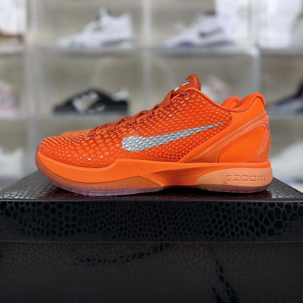 Genuine Kobe 6 Combat Basketball Shoes - Violent Orange, Full Mamba Replica, 6th Gen Men's Sports Shoes