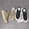 Men Trendy Shoes Casual Thick Bottom Sneakers Round Toe Solid Colour Slip on Loafers