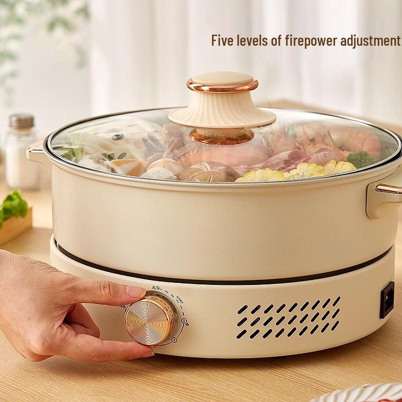 Multifunktionaler Elektro-Hot Pot und Grill mit großer Kapazität zum Shabu-Shabu-Kochen