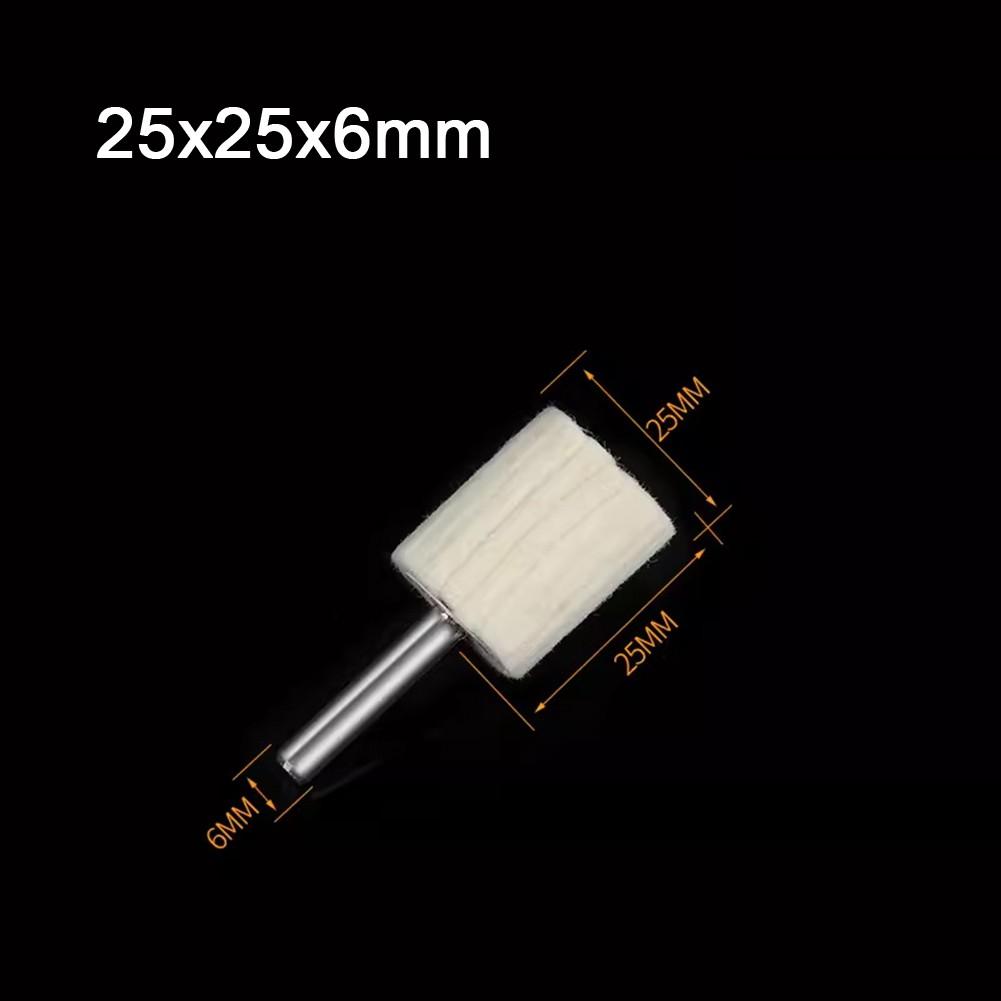 Efficient Polishing Tool 6mm Shank Polishing Head Wool Polishing Wheel