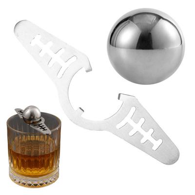 Chladicí koule na espresso s držákem Nerezová ocel Chladič na ledovou kávu Chladicí nástroj bez ředění pro koktejly Whisky