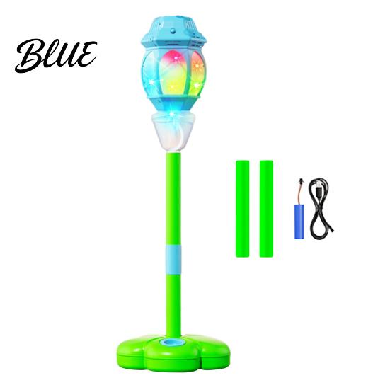 Spring Summer Party Bubbles Automatic Bubble Machine for Kids Blower with Lights And Music Adjustable Height 17-38 Stand Inches Vertical Tower