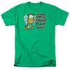 Garfield Ive Been Good T Shirt Mens Licensed Christmas Comics Tee Kelly Green