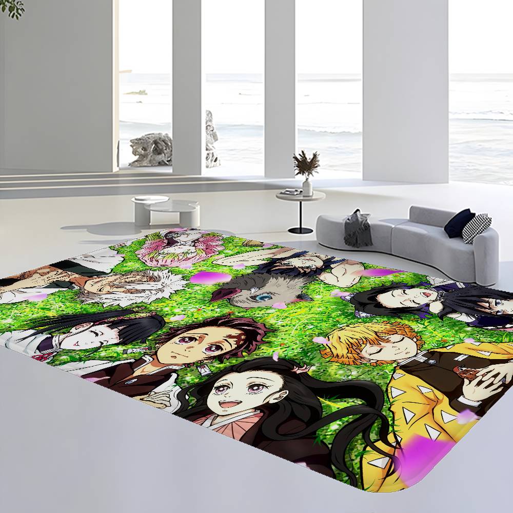 Anime D-DemonS Slayer Bathroom Mat Kids Room Bedroom Decoration Balcony Anti-Slip Doormat Living Room Welcome Rug