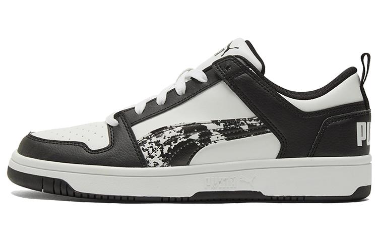 Puma Rebound LayUp Low  Black White Camo  35.5