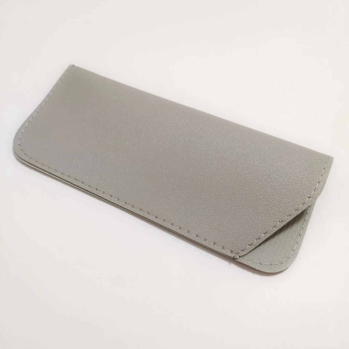 

1 шт. Мягкая сумка для очков, модная ПУ кожаная сумка для очков для чтения, чехол, портативный футляр для очков серый