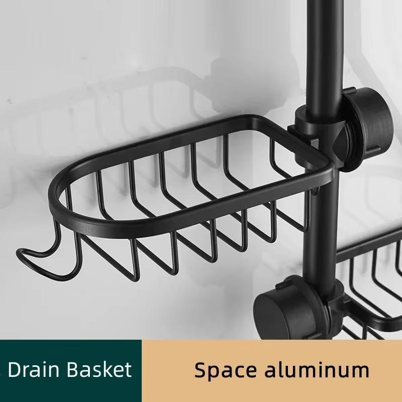 Kitchen Faucet Storage Rack, Sponge Soap Drainage Storage Rack, Hanging Sink Storage Rack with Towel Bar