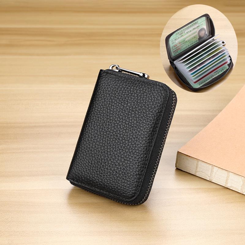 Men's and Women's Anti-Theft Accordion Card Holder with Large Capacity, Anti-Magnetic Protection, and Multi-Card Slots.