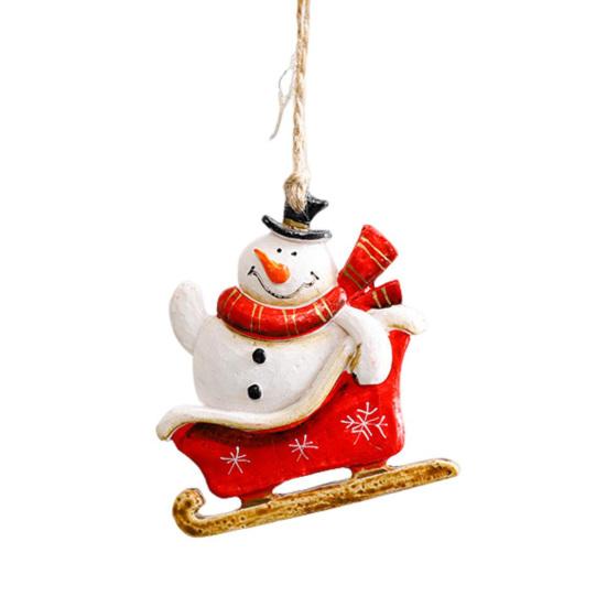 Santa Claus Hanging Pendants Christmas Tree Decor Resin Festive Decorations for Home Party Xmas DIY Gifts