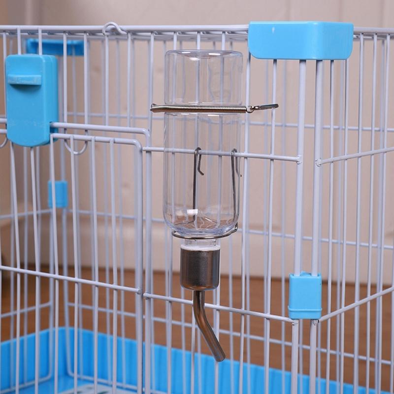 Hanging Rabbit Water Feeder For Small Animals Durable Cage Mounted Drinker Bottle With Easy Installation