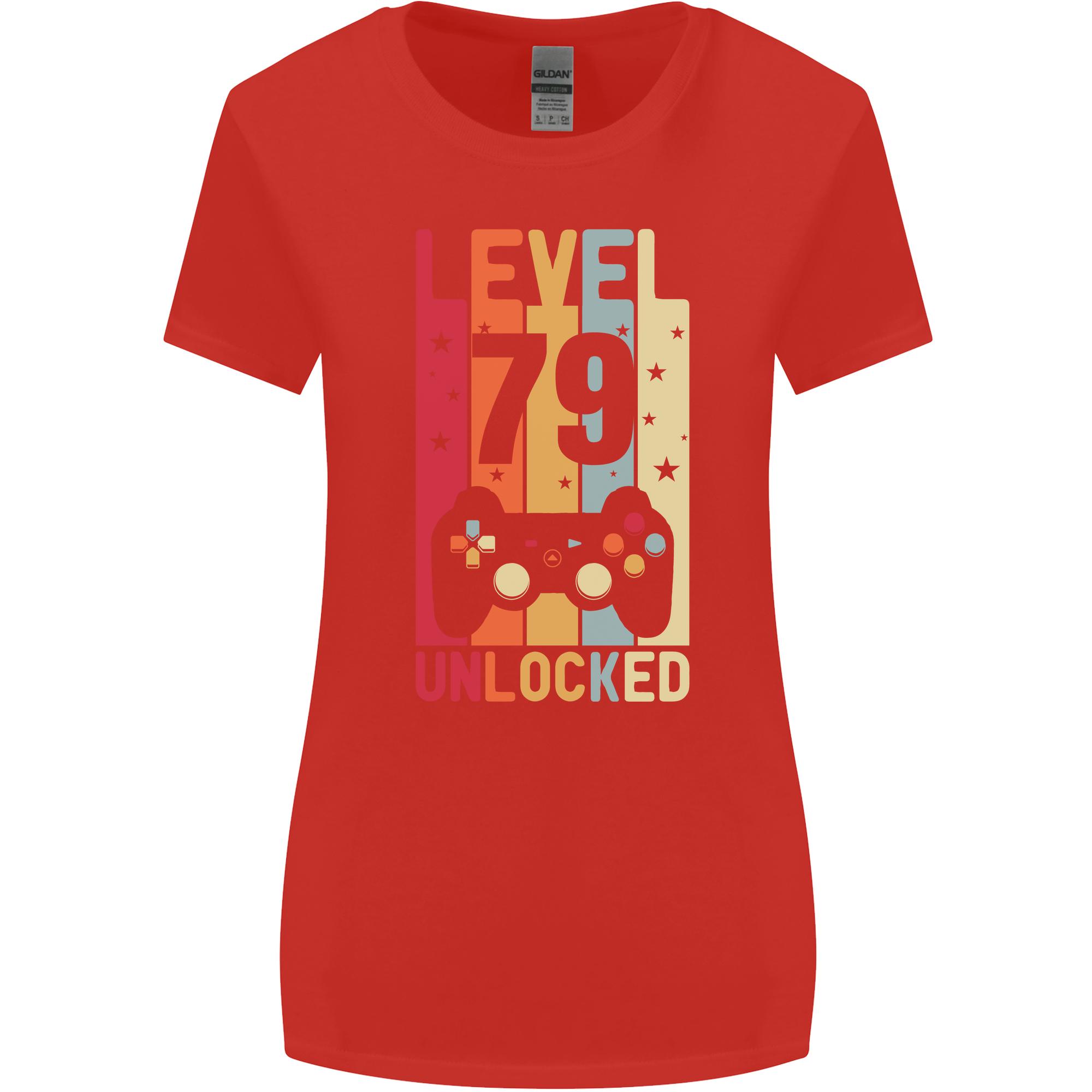 79th Birthday 79 Year Old Level Up Gaming Unisexs Wider Cut TShirt S