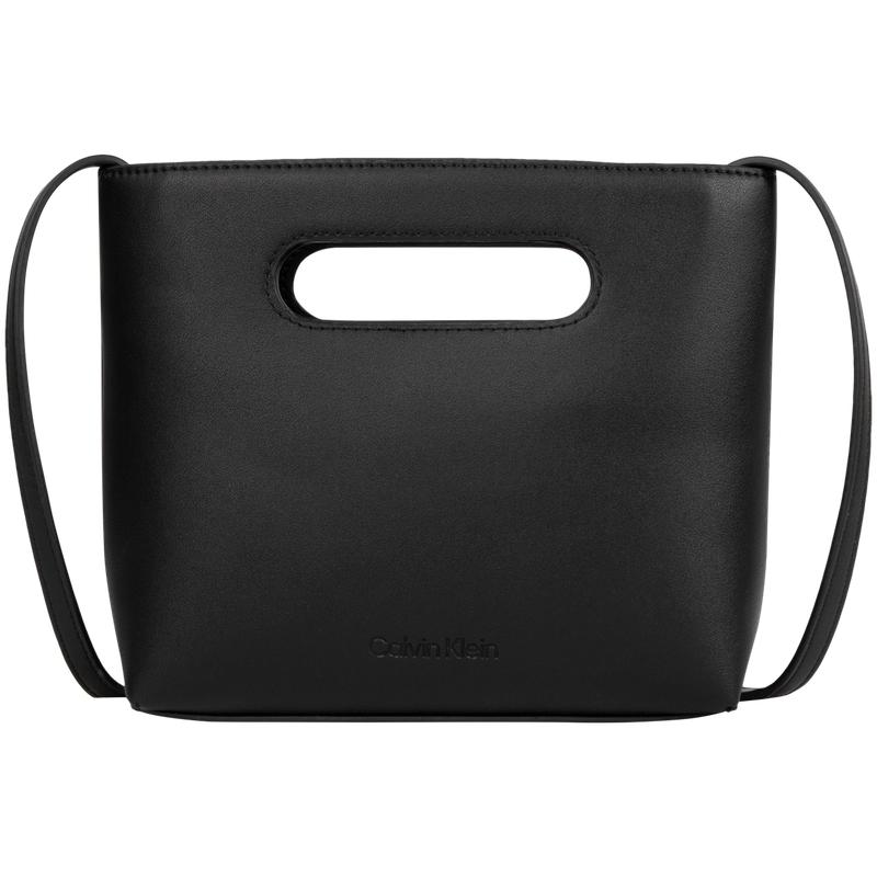 

Calvin Klein Minimalist Letter Embossed Casual Commuter Crossbody Tote Bag Women bags Space-Black 40W0839-010 Basic Set (Bag)
