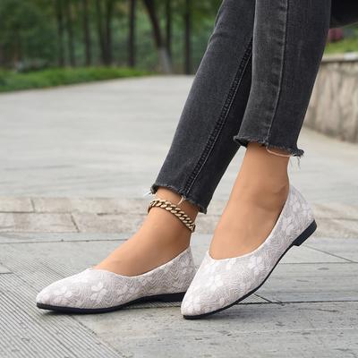 2025 Übergröße Damen Ballerinas Frühling Herbst Mode Damen Bequeme Leichte Weiche Schuhe Größe 36-43