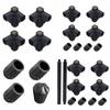 4pcs Table Feet Protectors with 4x Camping Tables Connectors Table Leg Protector for Outdoor Activities Picnic BBQ