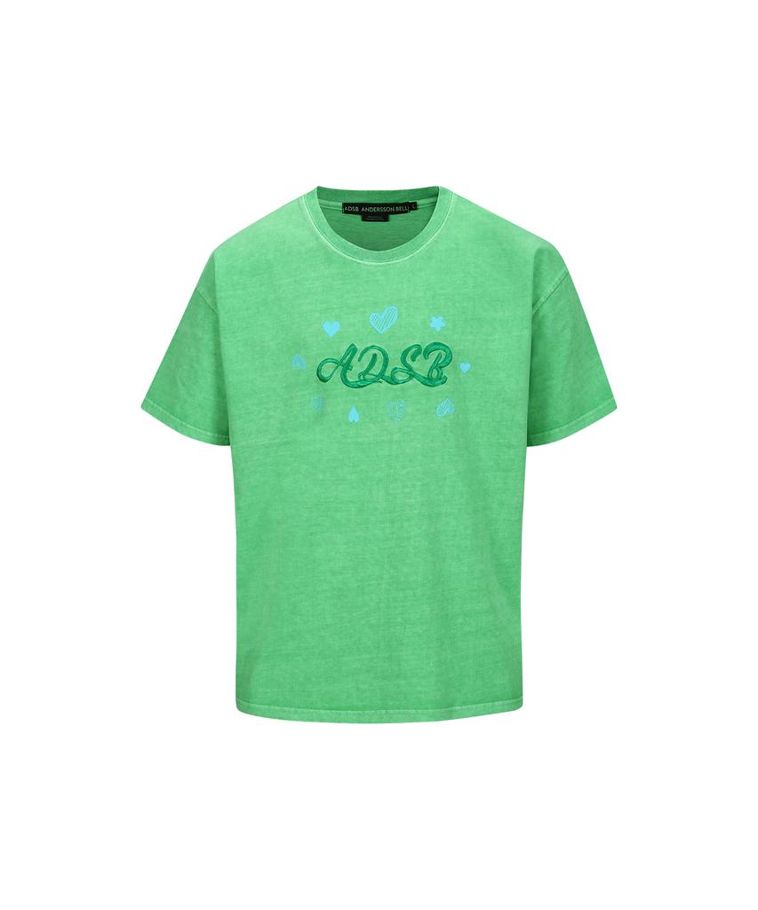 ADSB ANDERSSON BELL (Essential) Adsb Heart Card T-Shirt Atb1083U(Green)