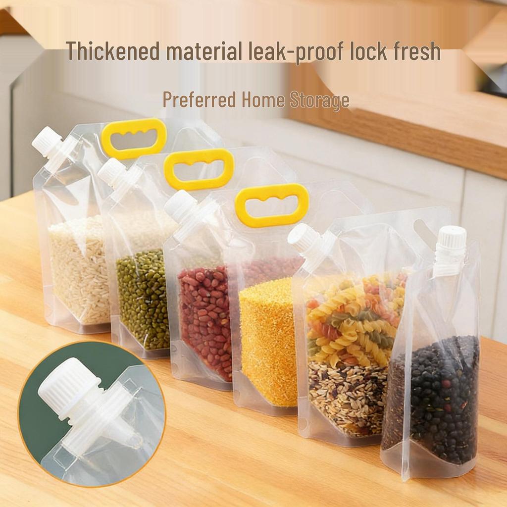 Moisture-Proof & Insect-Resistant Grain Storage Bag - Thick, Transparent & Portable for Household Use
