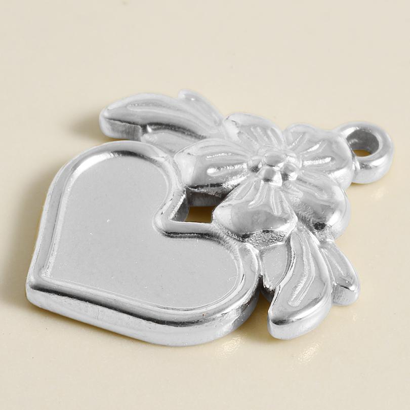 6 Stück Nicht verblassend Oval Quadrat Herz Anhänger Leere Tablett Basis Fassungen DIY Schmuckherstellung Zubehör Edelstahl Anhänger Charm Großhandel