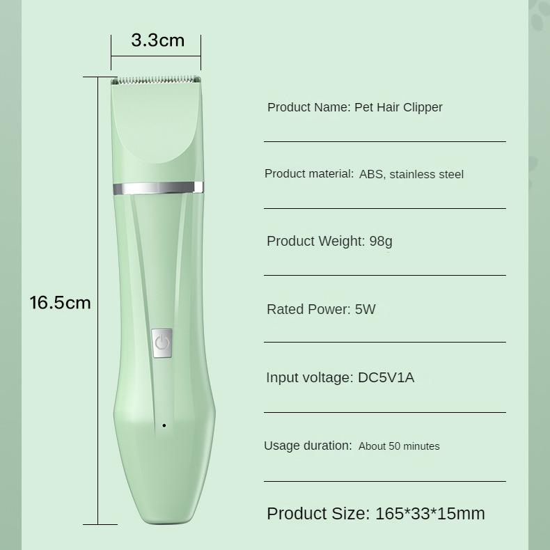 Pet Shaver, Dog and Cat Hair Removal Electric Push Clipper, Four In One Foot Shaving Electric Set, Trimming and Beauty Set Tool
