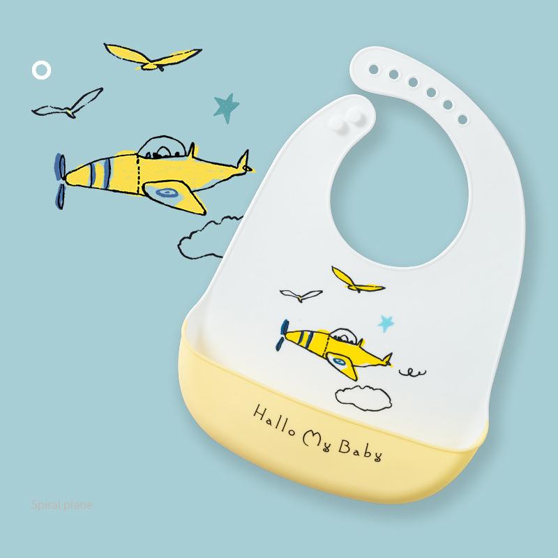Waterproof Baby Bibs For Baby Kid Soft Silicone Feeding Bib Summer Baby Stuff Feeding Cartoon Print Girl Boy Bibs Burp Cloths
