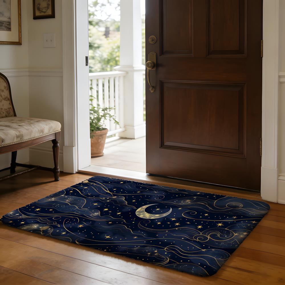 Celestial Hands Art Print Floor Mat Soft Flannel Absorbent Mat Non-Slip Rug Home Bedroom Bathroom