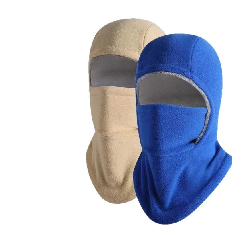 1-2PC Winter Warm Hat OutdoorCycling Face Mask Skiing Hiking Fleece Lined Thick NeckProtector Windproof Thermal for Cold Weather