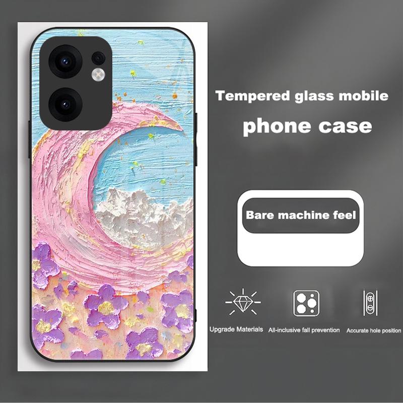 For Oppo Reno 13 12 Pro Case Cover Tempered Glass Phone Case Hard Fundas Coque For Oppo Reno13 Reno12 F Pro Protective Shell