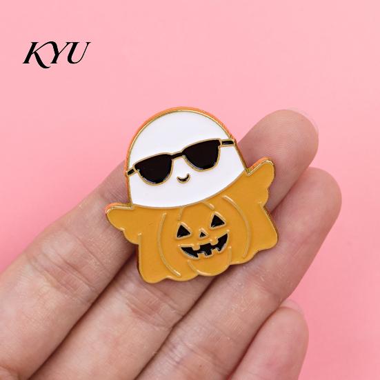 Costume Decorative Pins Halloween Enamel Brooch Pin, Cartoon Ghost Witch Hat Black Cat Backpack Embellishment Pin Spider Badge for Jackets Backpacks