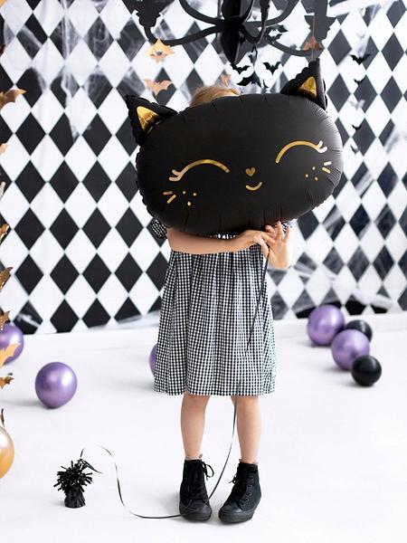 Balon Foliowy Kotek, 48X36Cm, Czarny