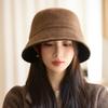Women's Autumn and Winter Retro Versatile Windproof and Warm Fisherman's Hat Japanese Outdoor Leisure Big Head Circumference Face Small Basin Hat