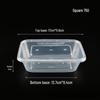 Handun Rectangular Disposable Transparent Meal Boxes