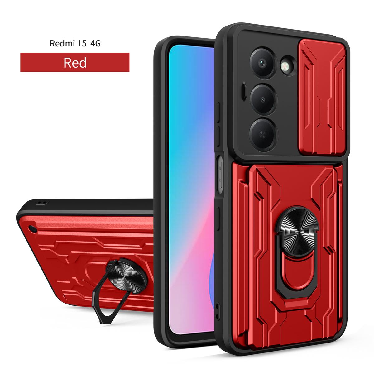 

Phone Case for Xiaomi 15 15T Pro Poco F7 Ultra X7 M7 C85 Redmi 15C A5 Camera Rotation Slide Card Slot Rotation Magnetic Cover Xiaomi 15T Pro 5G