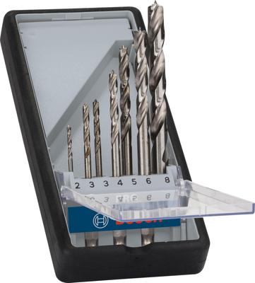 BOSCH Woodworking Drill Bit Set Hexagonal Shaft 9 Mm Groove 2607019923 (7 Pieces, 6.35 Mm, Shank)