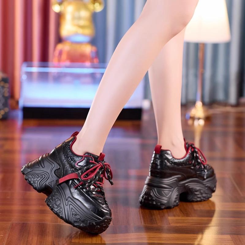 Small man thick sole inner height increase 8cm dad shoes women's casual sports shoes